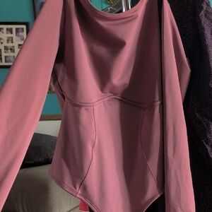 Fabletics Mauve Long Sleeve Bodysuit